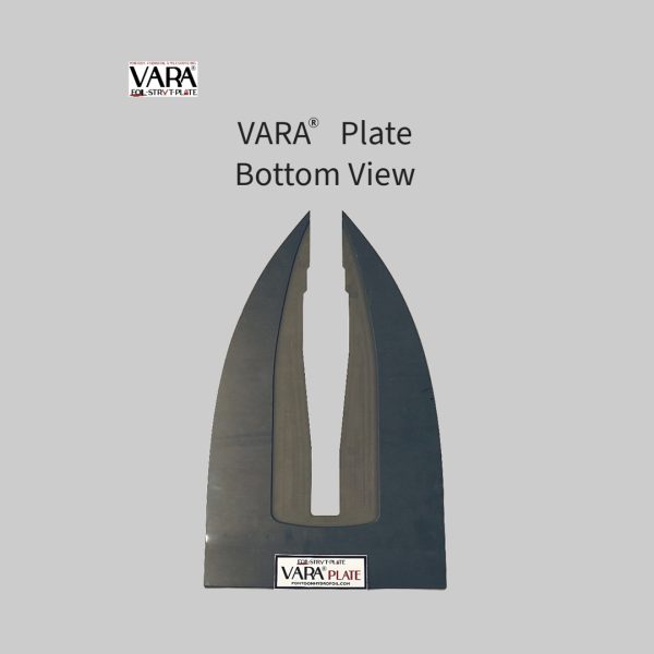 VARAPlate pontoon hydrofoil pitch control plate bottom view picture